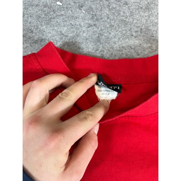 Vintage Y2K Official Ferrari Shirt Mens XL Red Horse Logo On Chest 2000s Tee - Picture 3 of 9